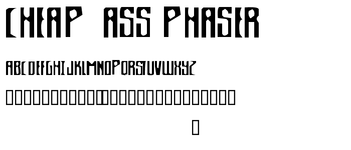 Cheap-Ass Phaser font